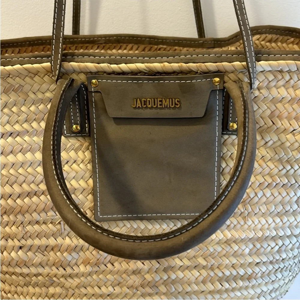Jacquemus Gray Le Grand Panier Soleil Large Tote Bag - Picture 7 of 7